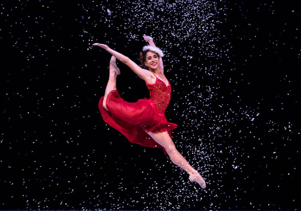 Tess Lane enjoys the snow in Smuin Ballet’s "The Christmas Ballet," performing around the bay through Dec. 29.